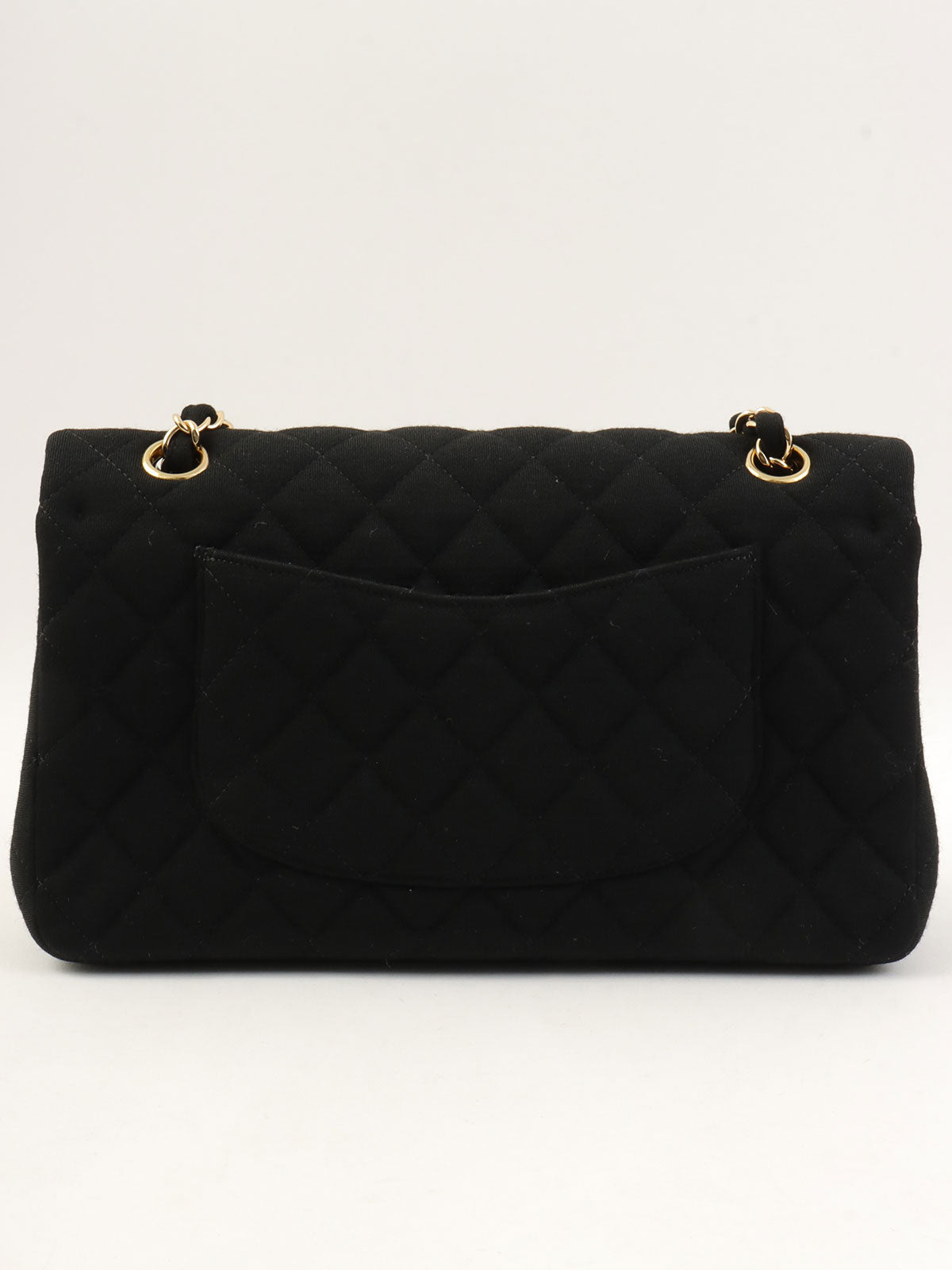 2014年頃製 コットンクラシックフラップチェーンバッグ25cm ブラック