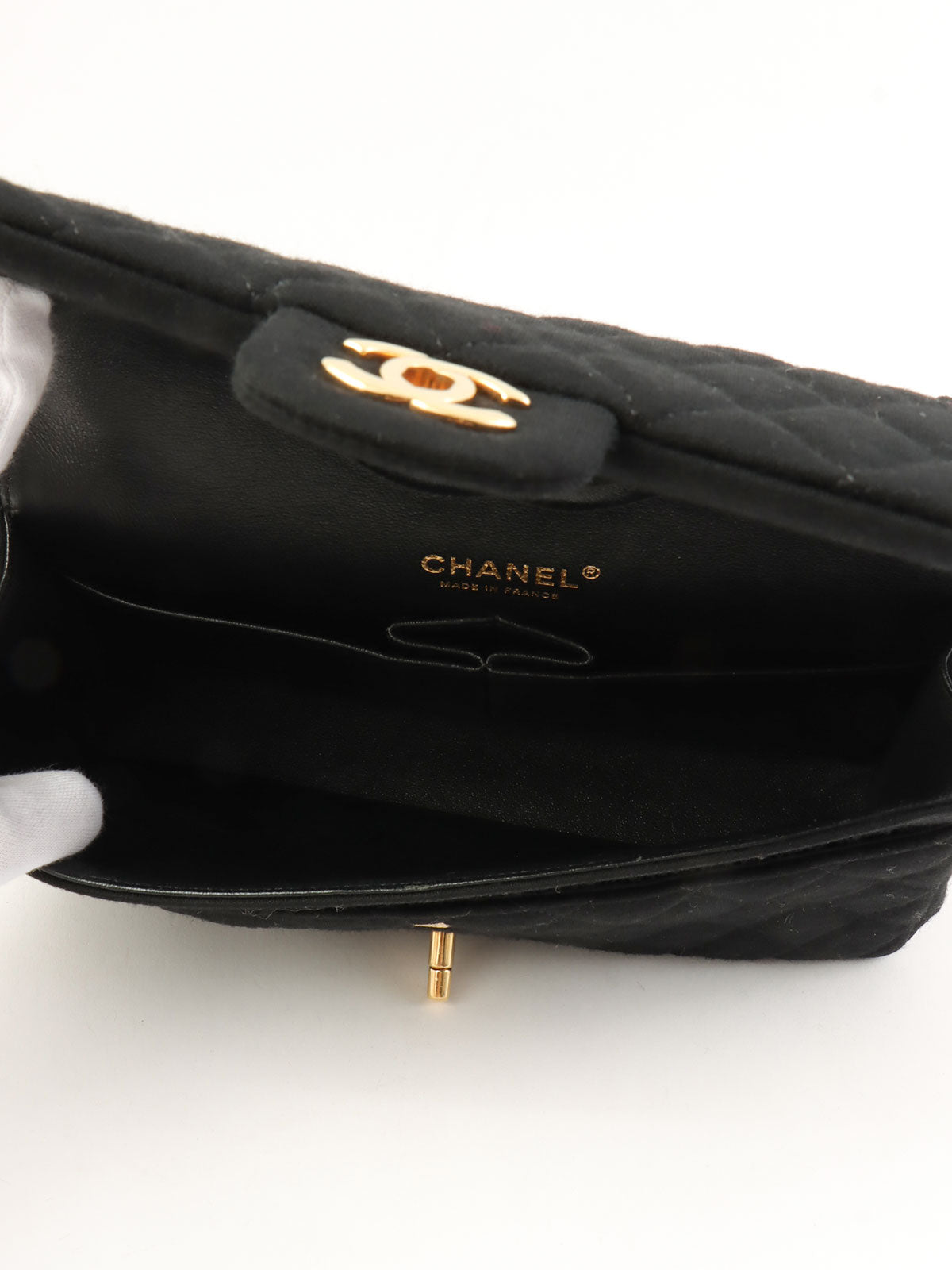 2014 Cotton Classic Flap Chain Bag 25cm Black