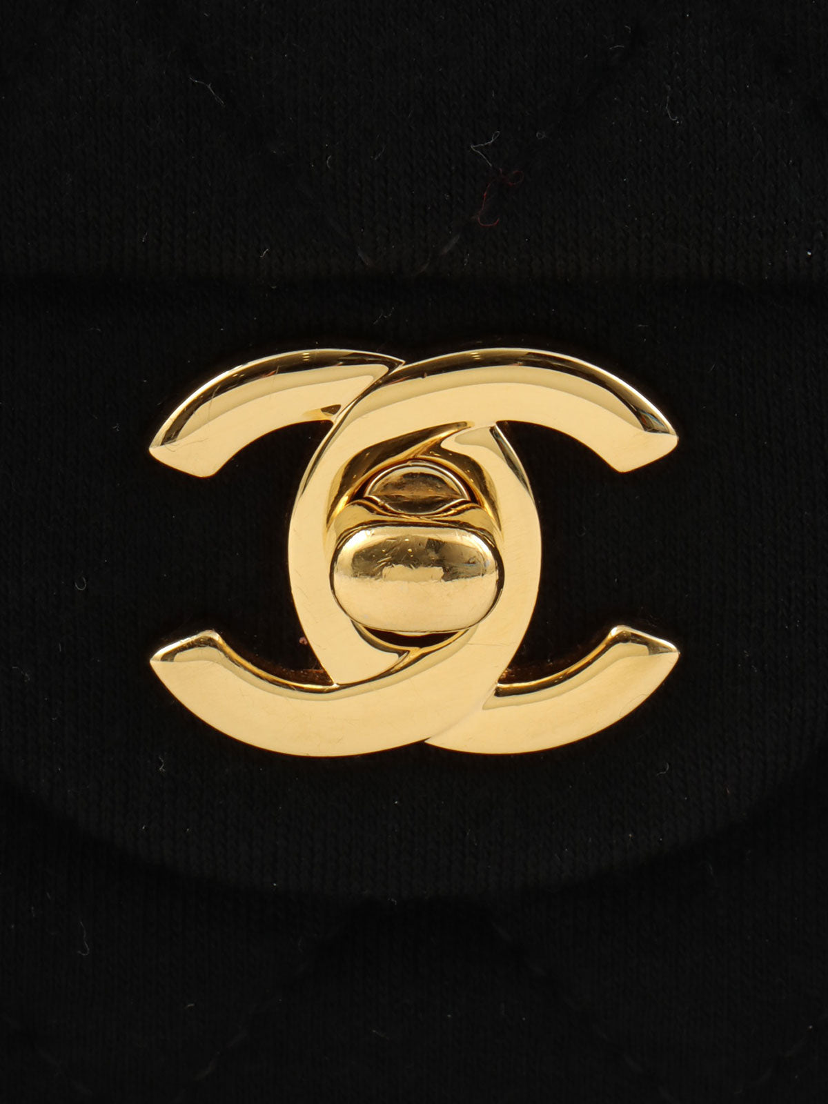 2014 Cotton Classic Flap Chain Bag 25cm Black