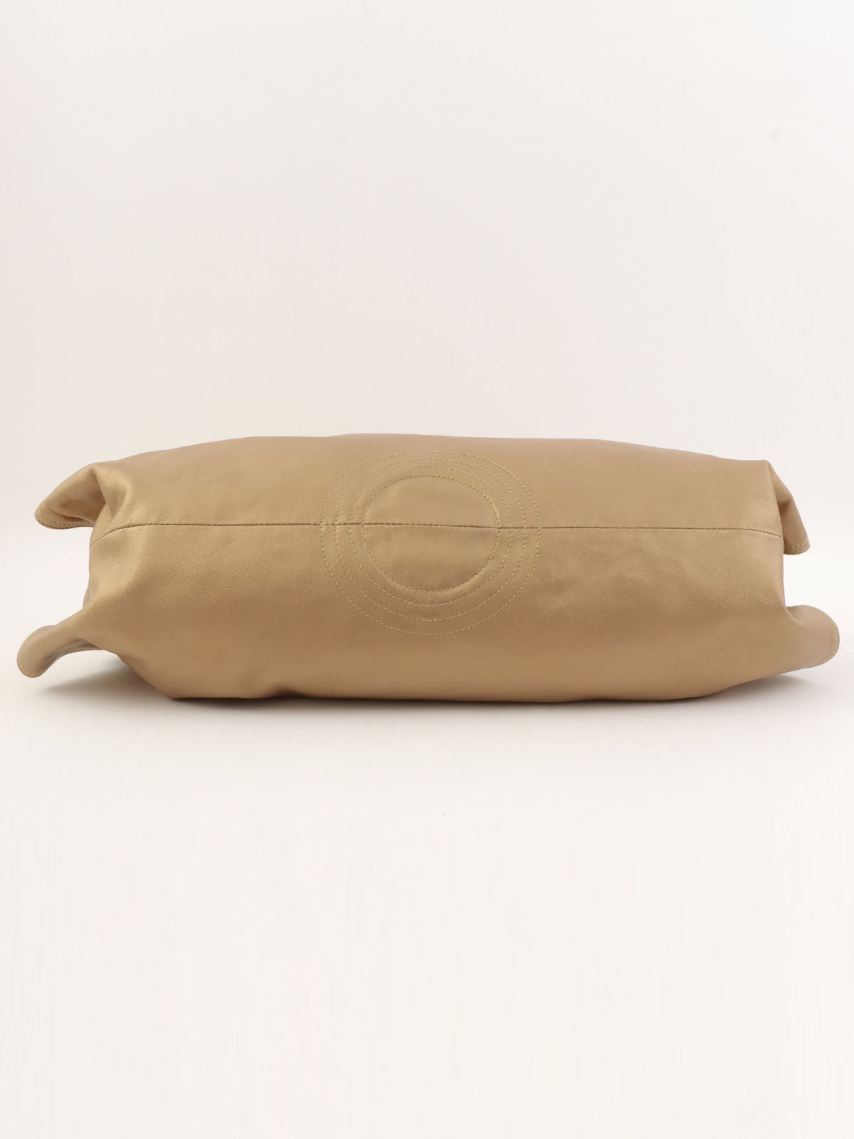 Nappa Aire Anagram Embossed Handbag in Gold