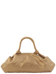 Nappa Aire Anagram Embossed Handbag in Gold