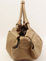 Nappa Aire Anagram Embossed Handbag in Gold