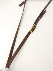 Logo Charm Shoulder Bag Brown