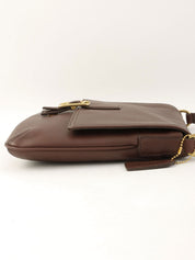 Logo Charm Shoulder Bag Brown