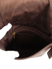 Logo Charm Shoulder Bag Brown