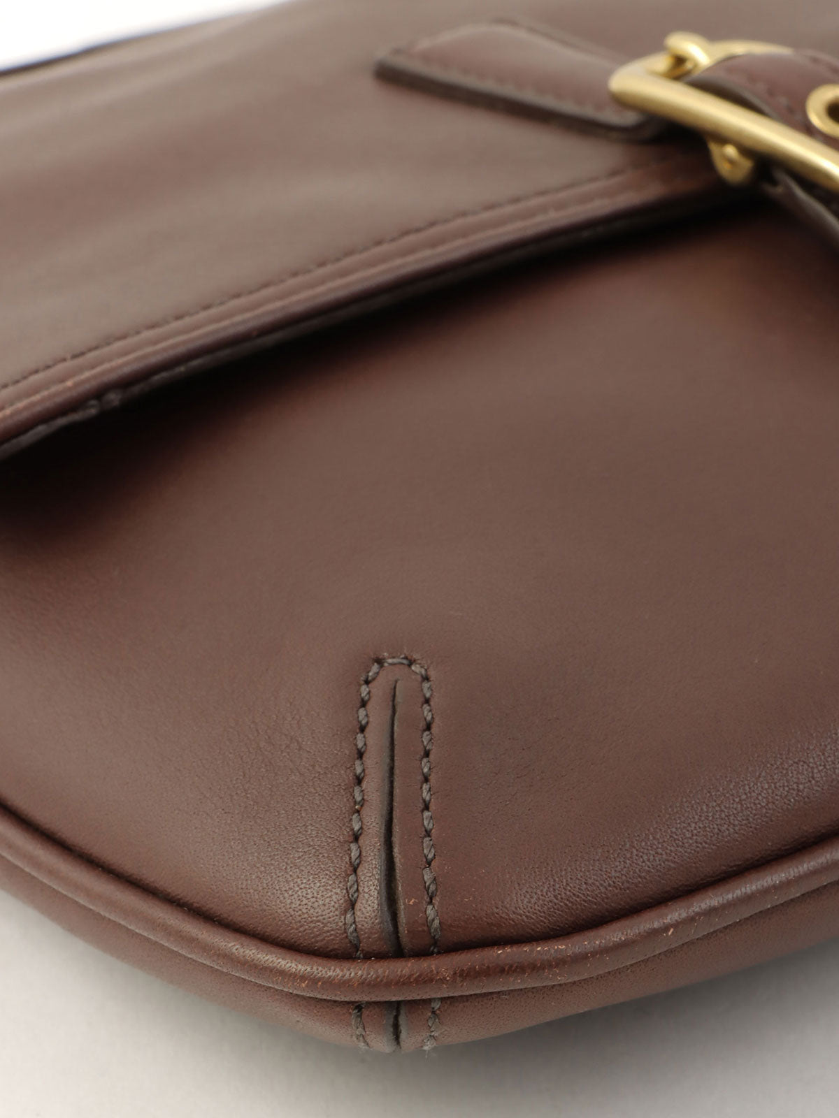 Logo Charm Shoulder Bag Brown