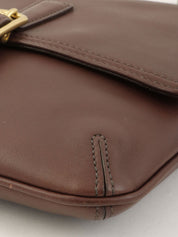 Logo Charm Shoulder Bag Brown