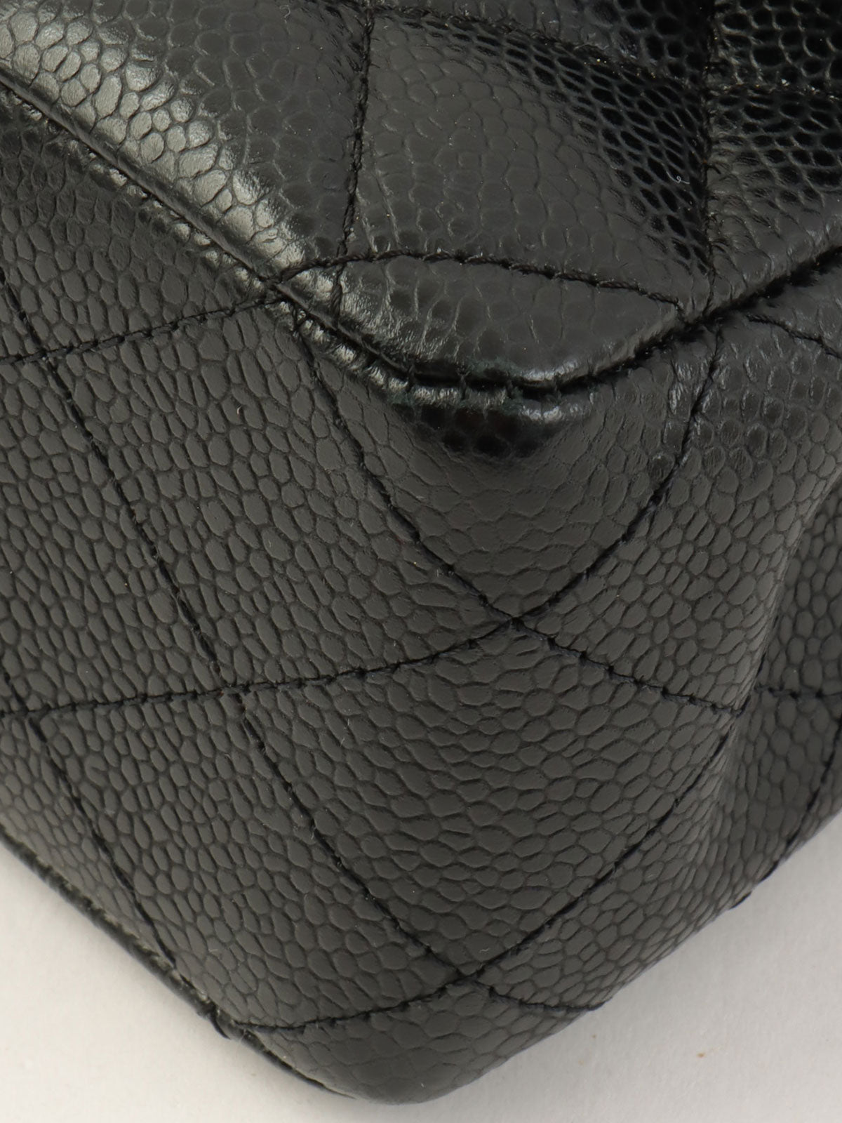 2010 Caviar Skin Classic Flap Chain Bag 25cm Black