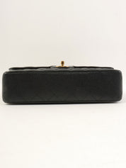 2010年頃製 キャビアスキンクラシックフラップチェーンバッグ25cm ブラック