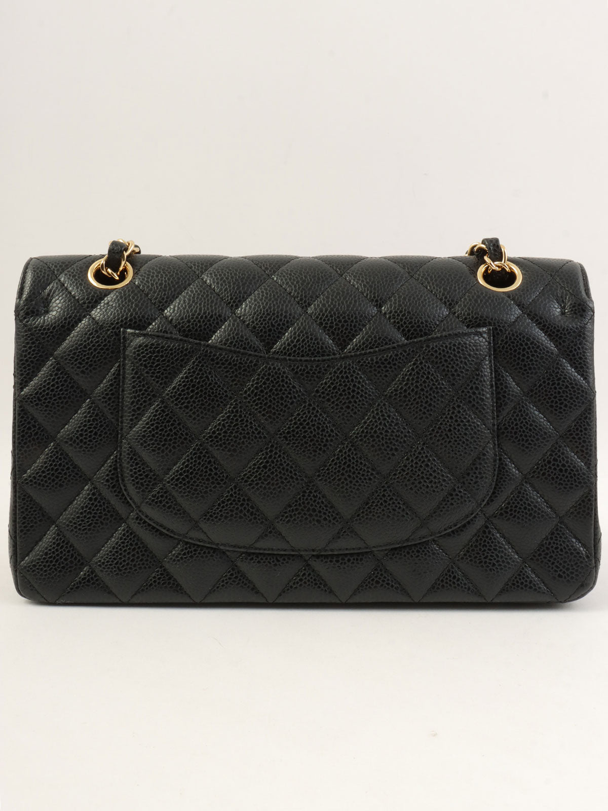 2010 Caviar Skin Classic Flap Chain Bag 25cm Black