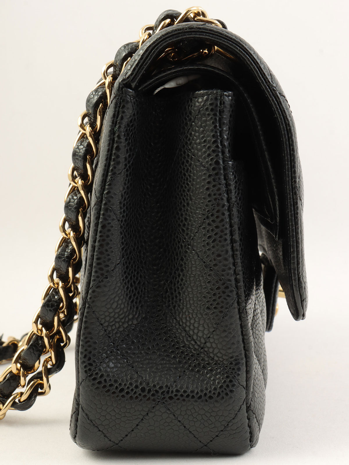 2010 Caviar Skin Classic Flap Chain Bag 25cm Black