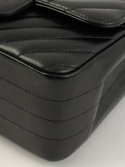 2016 Caviar Skin Chevron CC Turnlock Chain Bag Mini Black