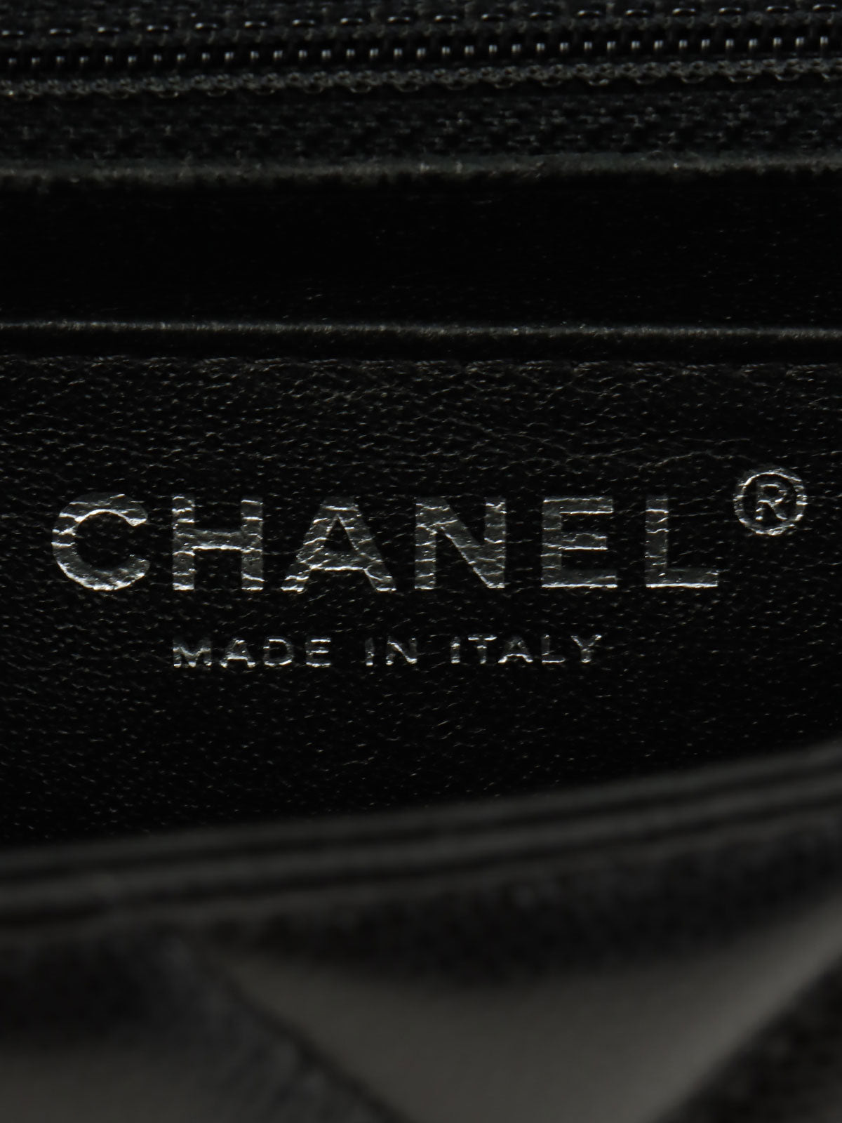 2016 Caviar Skin Chevron CC Turnlock Chain Bag Mini Black