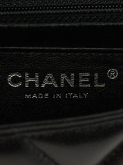 2016 Caviar Skin Chevron CC Turnlock Chain Bag Mini Black