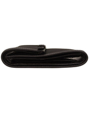 Nylon logo plate wallet in black