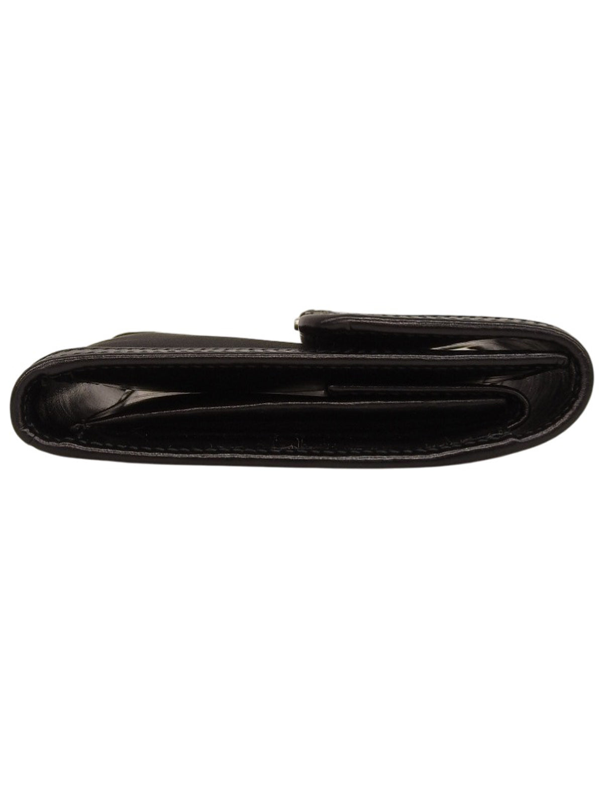 Nylon logo plate wallet in black