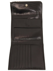 Nylon logo plate wallet in black