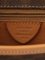 マカダムパターンロゴプレートショルダーバッグ ブラウン