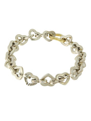 18K 925 Heart Ring Bracelet Silver/Gold