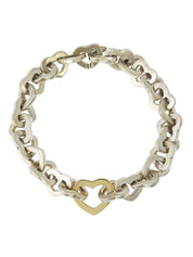 18K 925 Heart Ring Bracelet Silver/Gold