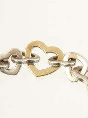 19K925ハートリングブレスレット シルバー/ゴールド