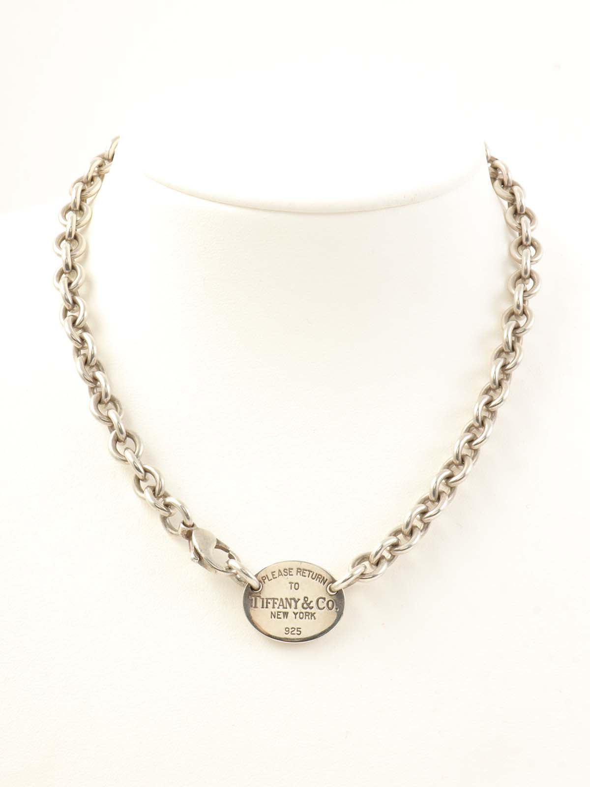 925 Return to Tiffany Round Tag Necklace Silver