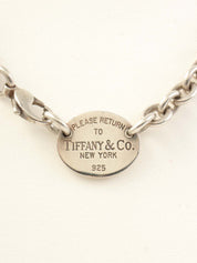 925 Return to Tiffany Round Tag Necklace Silver