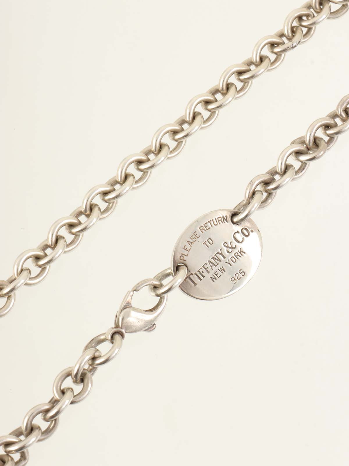 925 Return to Tiffany Round Tag Necklace Silver
