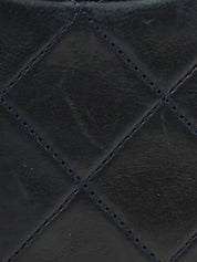 1990年頃製 クラシックフラップチェーンバッグ23cm ネイビー