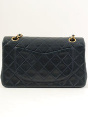 1990年頃製 クラシックフラップチェーンバッグ23cm ネイビー