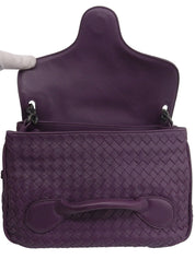 Purple Intrecciato Shoulder Bag