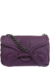 Purple Intrecciato Shoulder Bag
