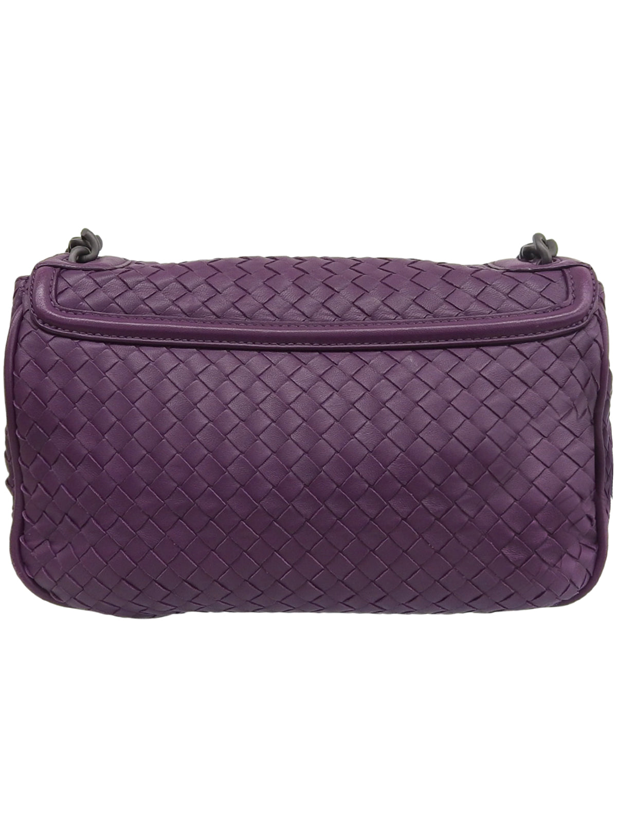 Purple Intrecciato Shoulder Bag