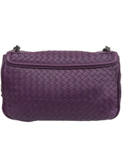 Purple Intrecciato Shoulder Bag