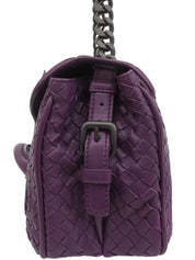 Purple Intrecciato Shoulder Bag