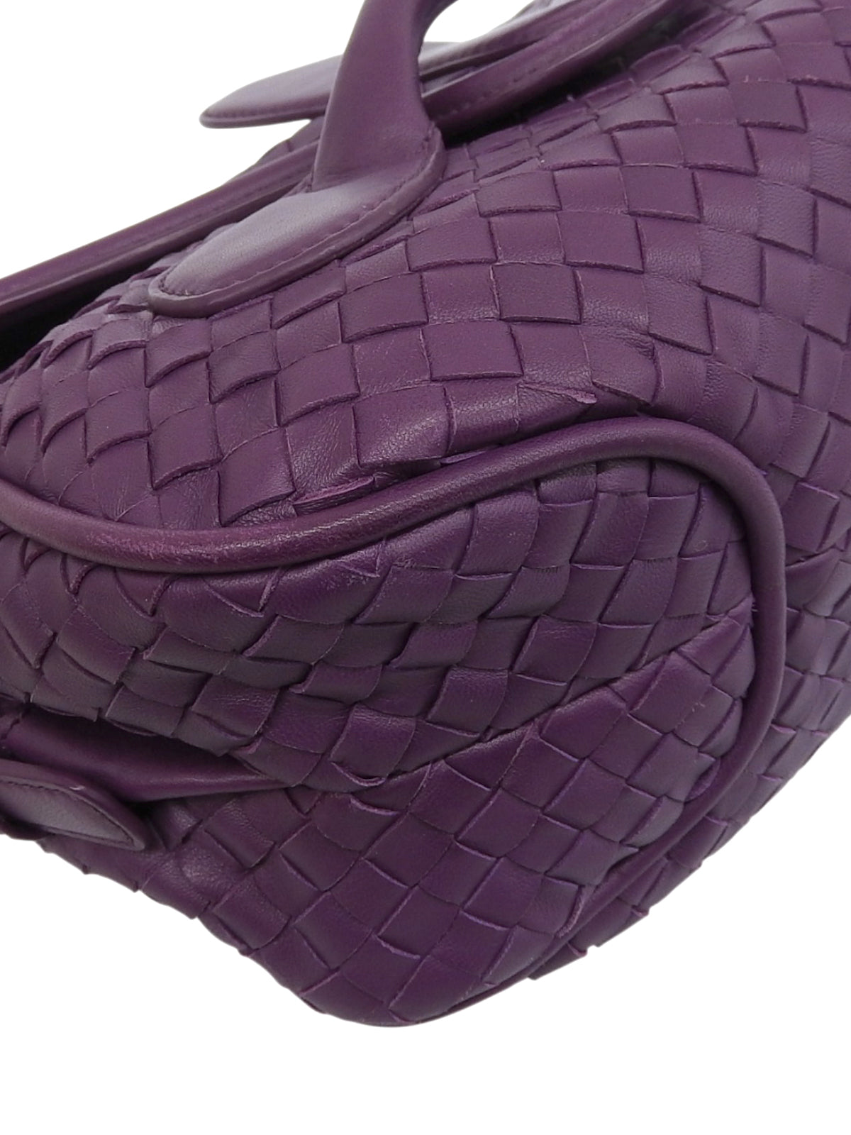 Purple Intrecciato Shoulder Bag