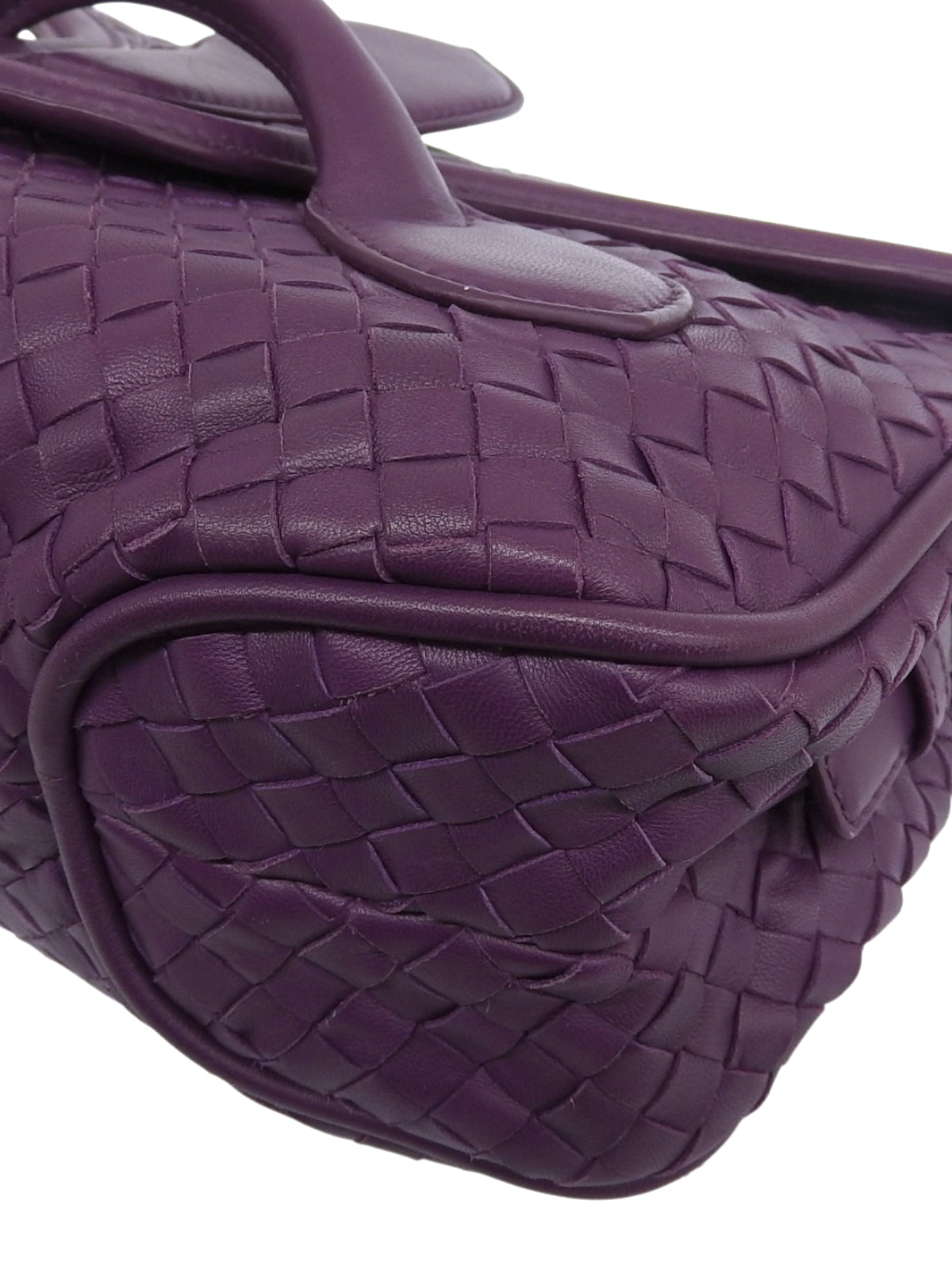 Purple Intrecciato Shoulder Bag
