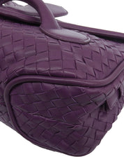 Purple Intrecciato Shoulder Bag