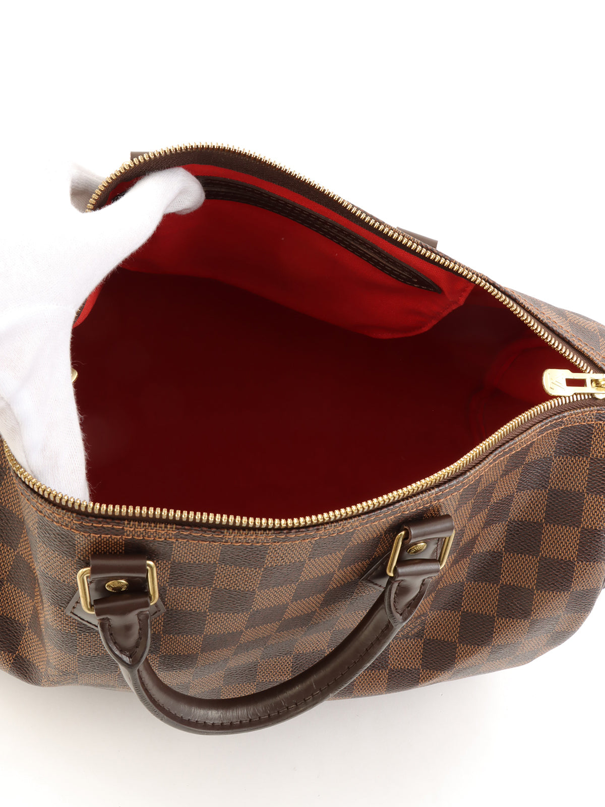 2015 Damier Speedy Bandouliere 35 in Brown Canvas