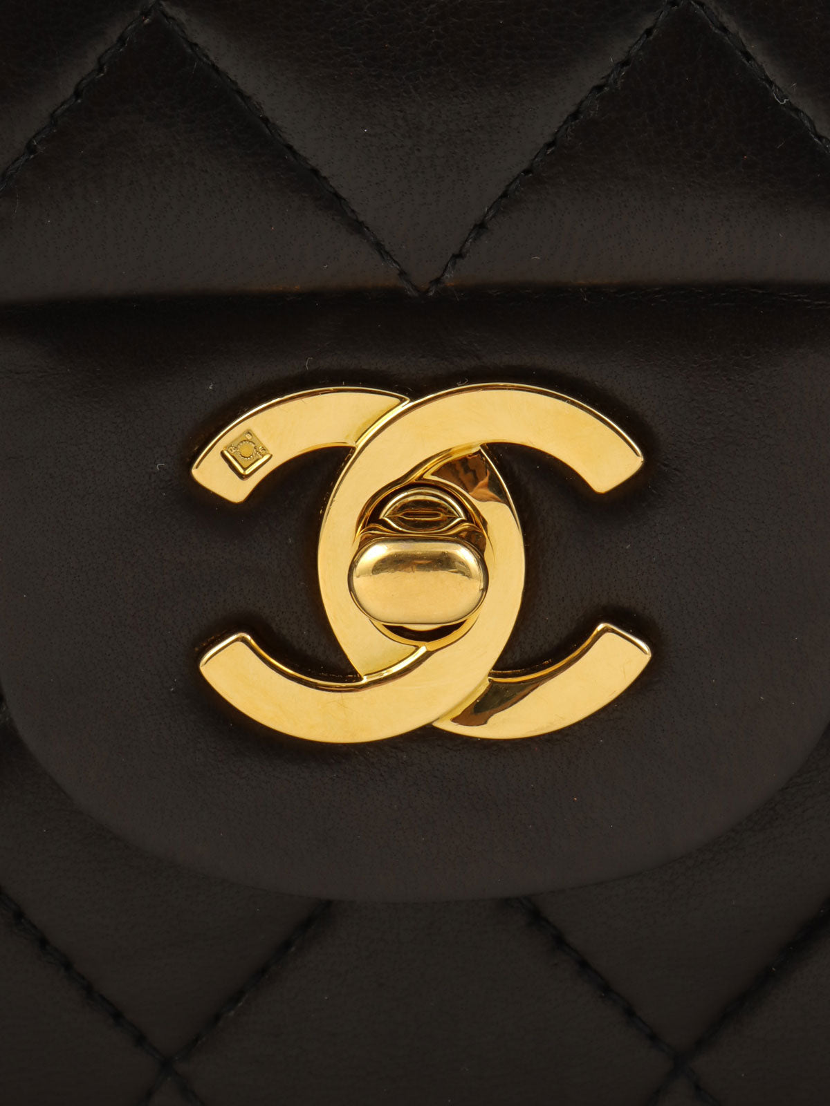 1995年頃製 クラシックフラップチェーンバッグ25cm ブラック