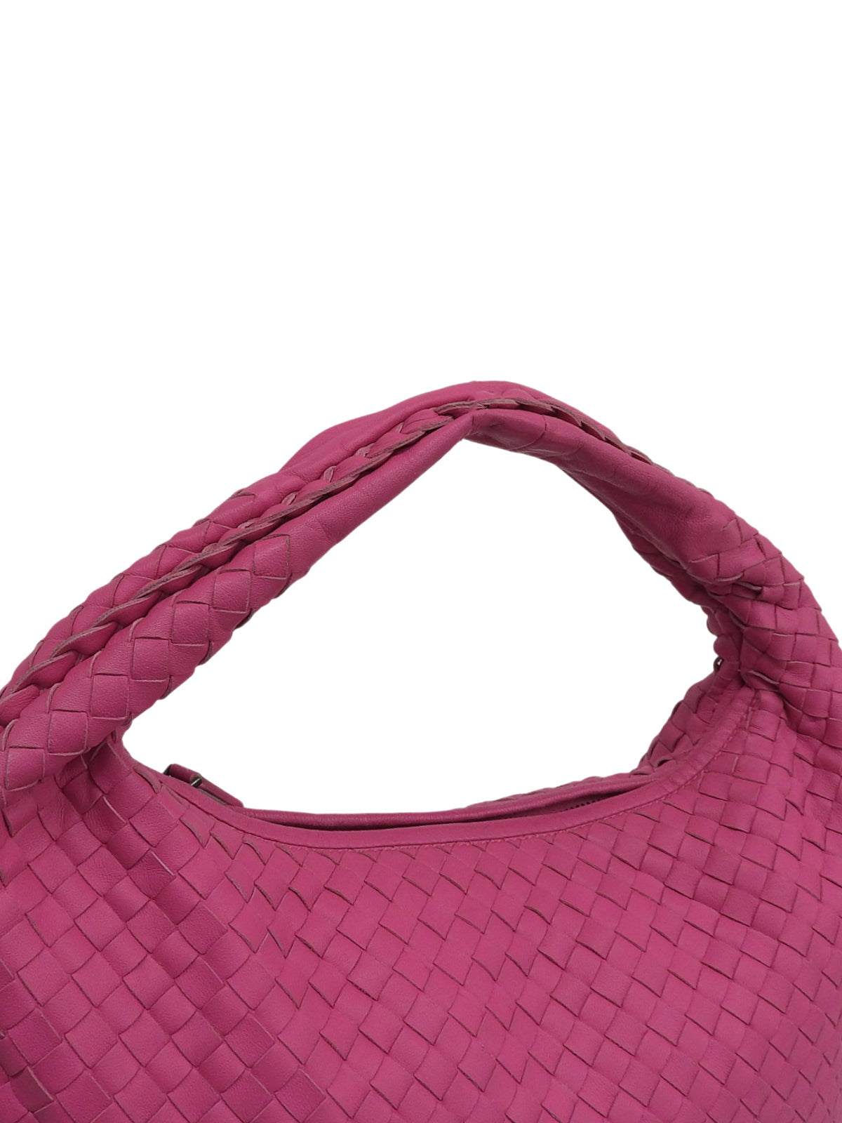 Pink Intrecciato Hobo Bag