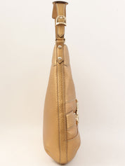 Horsebit Plate Shoulder Bag Gold