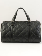 2015 CC Mark Matelasse Stitch 2-Way Boston Bag, Black