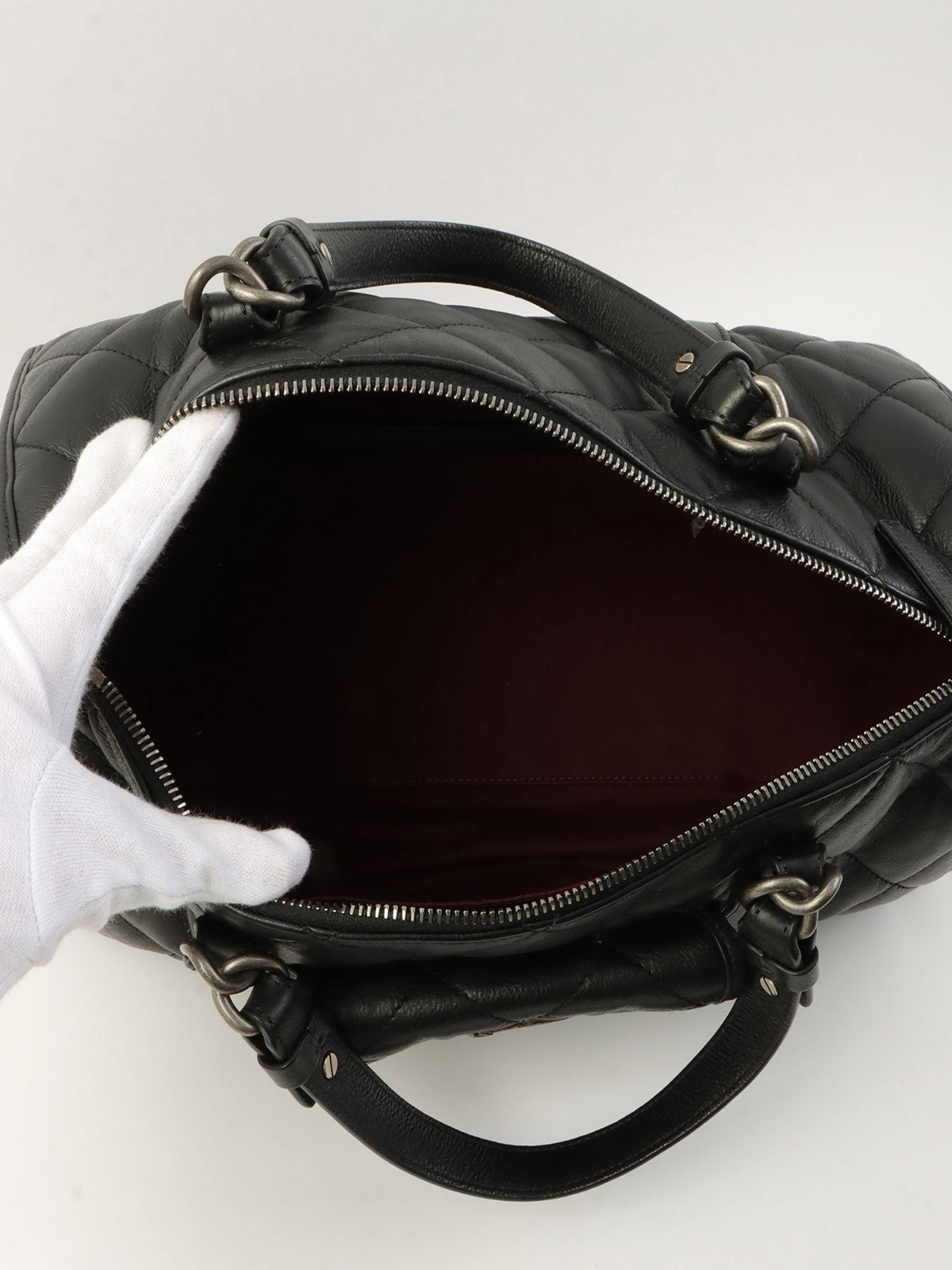 2015年頃製 CCマークマトラッセステッチ2wayボストンバッグ ブラック