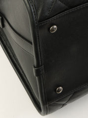 2015 CC Mark Matelasse Stitch 2-Way Boston Bag, Black