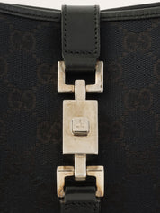 Canvas GG Jackie One-Shoulder Bag in Black