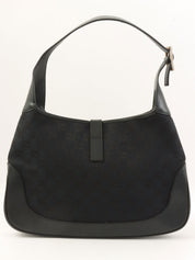 Canvas GG Jackie One-Shoulder Bag in Black