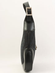 Canvas GG Jackie One-Shoulder Bag in Black