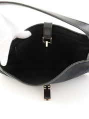 Canvas GG Jackie One-Shoulder Bag in Black