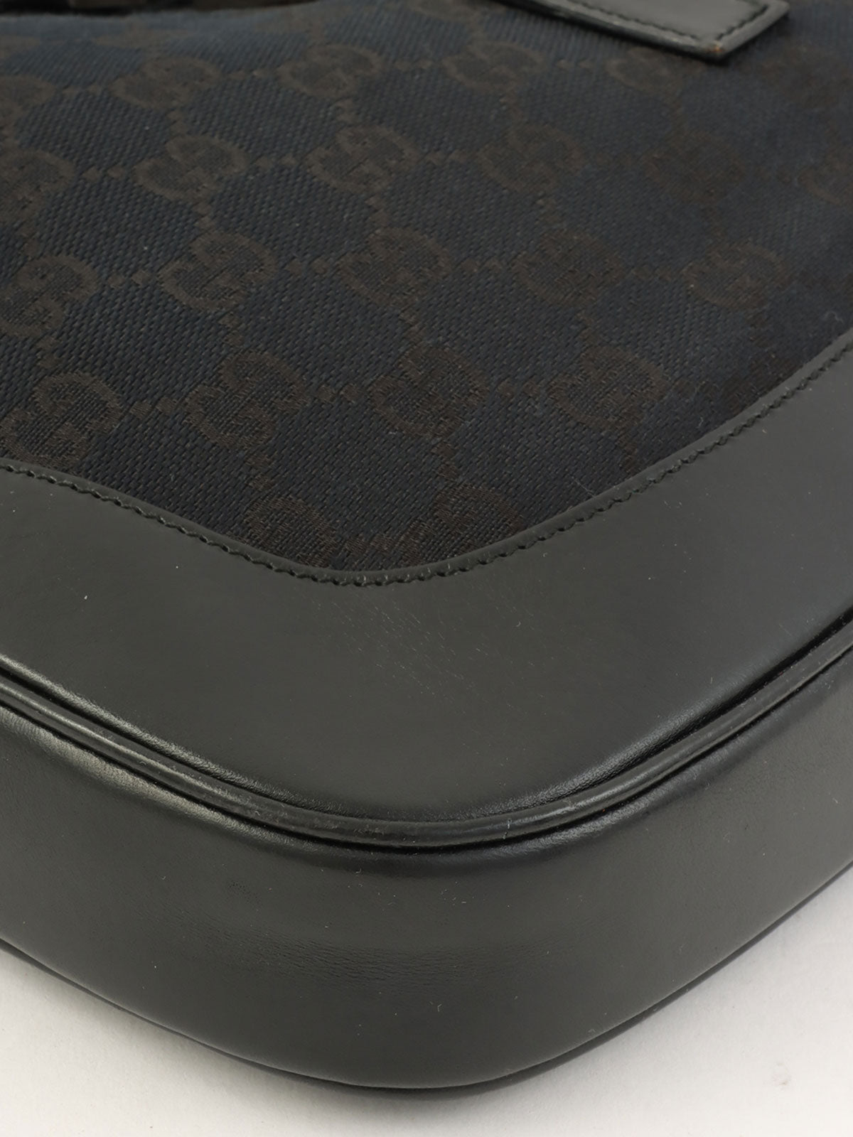 Canvas GG Jackie One-Shoulder Bag in Black